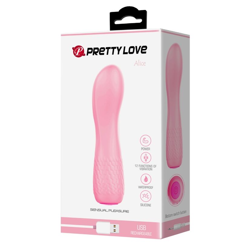 ALICE VIBRADOR RECARGABLE ROSA 8