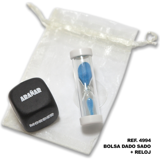 Saco de Dados Sado 3mm x 3mm + Ampulheta