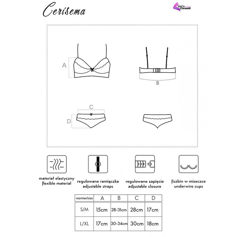 CERISEMA LC 21005 BRA + PANTY  9