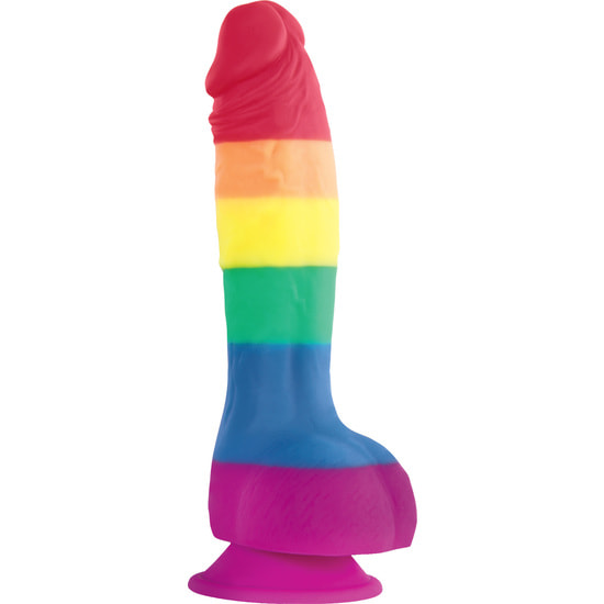 Cores orgulho orgulho pênis silicone 15cm