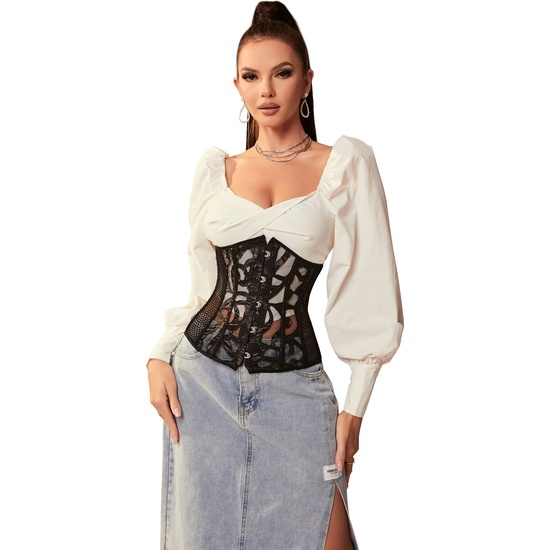 CORSET UNDERBUST NEGRO MODELO SHOWCASE NEGRO