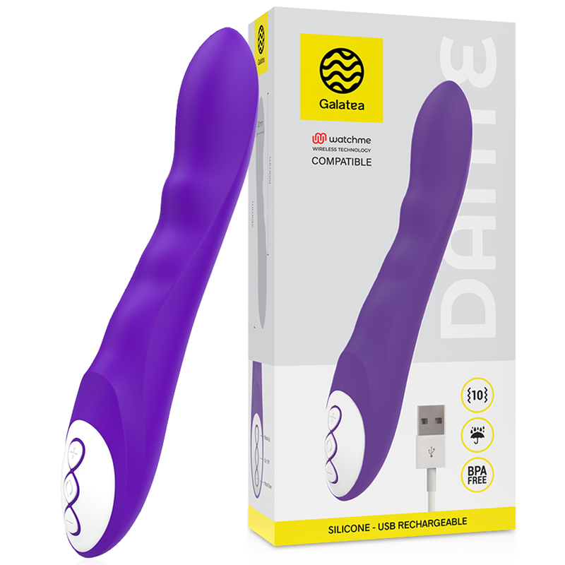 VIBRADOR DANTE LILAC COMPATÍVEL COM A TECNOLOGIA WATCHME WIR