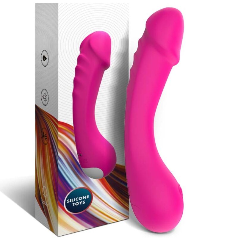 VIBRADOR DILDO G-SPOT SILICONE FÚCSIA