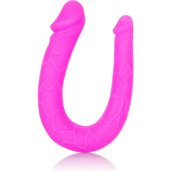 Pênis de silicone duplo - rosa