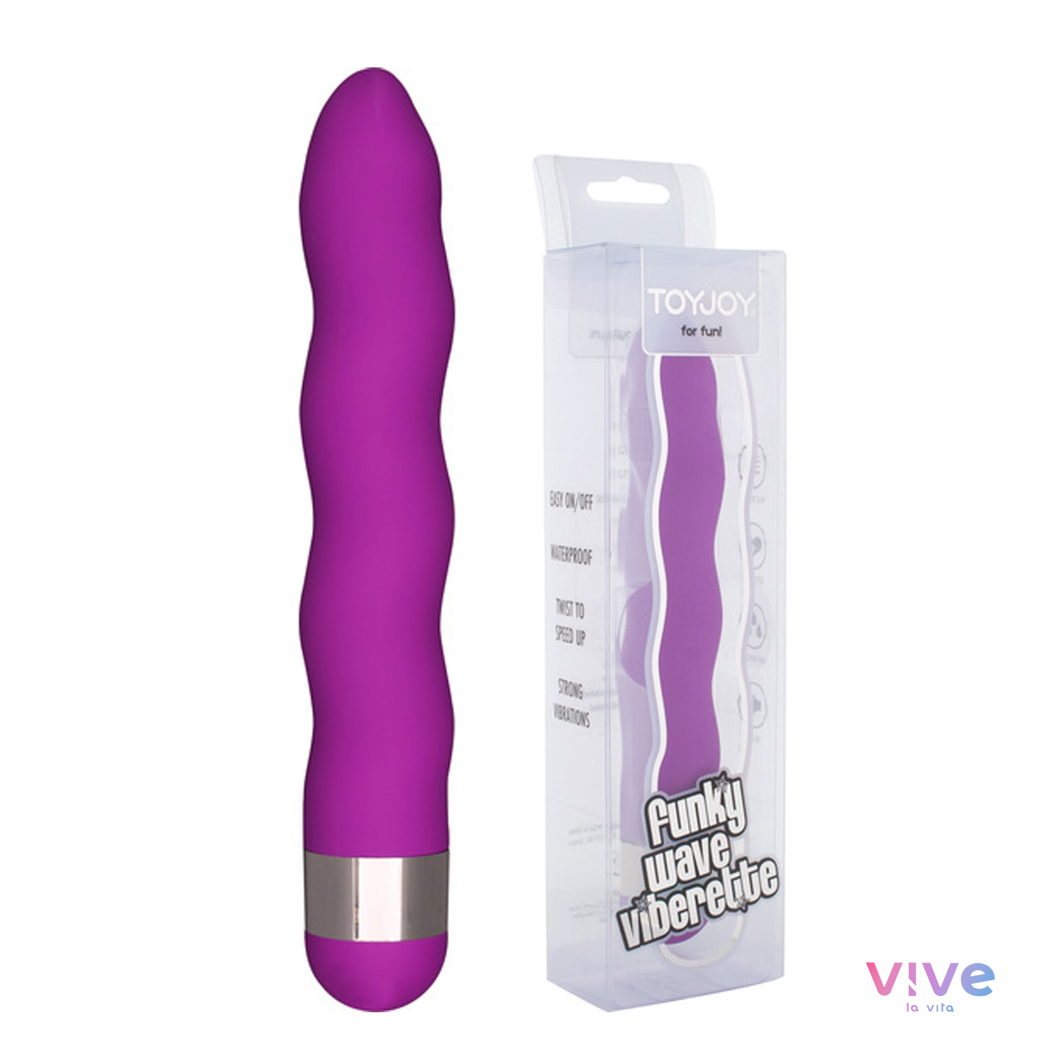 Vibrador de ondas lilás funky