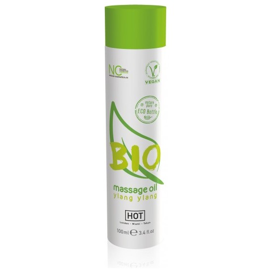 Óleo de massagem bio quente ylang ylang 100ml