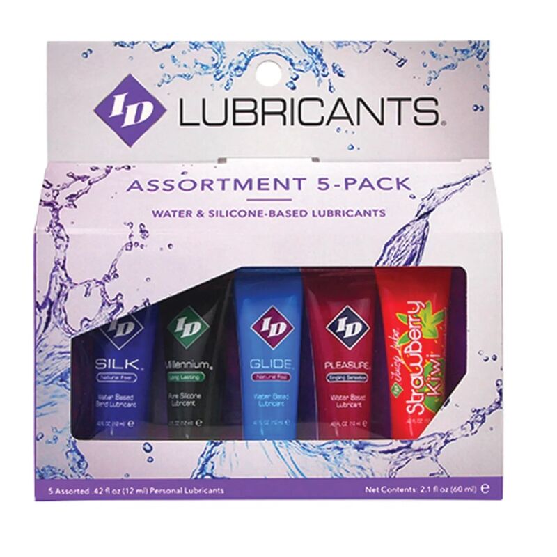 ID JUICY LUBE - PACOTE DE TUBO DE LUBRIFICANTE 5X ASSORTED 1