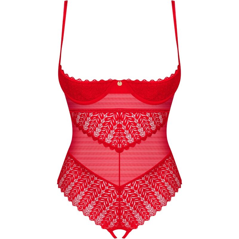 INGRIDIA CROTCHLESS TEDDY ROJO 14