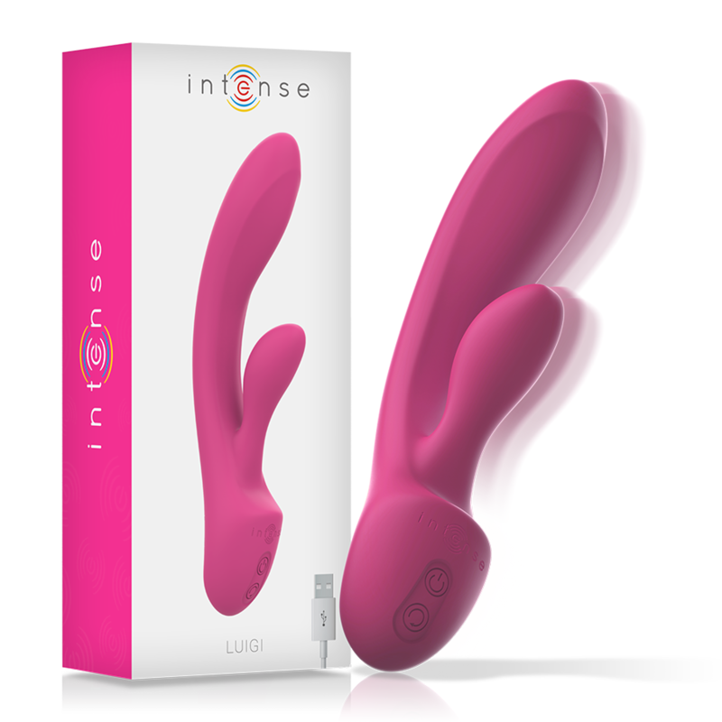 INTENSE - LUIGI VIBRATOR COELHO SILICONE ROSA nº1