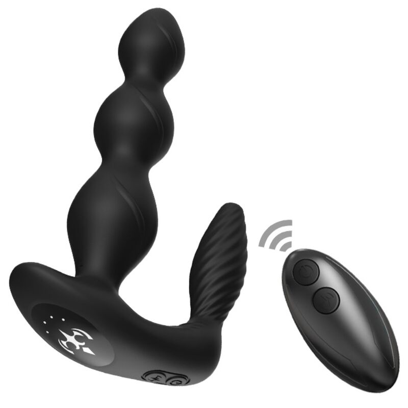 VIBRADOR E ESTIMULADOR MANFUN PLUG ANAL CONTROLE REMOTO PRET