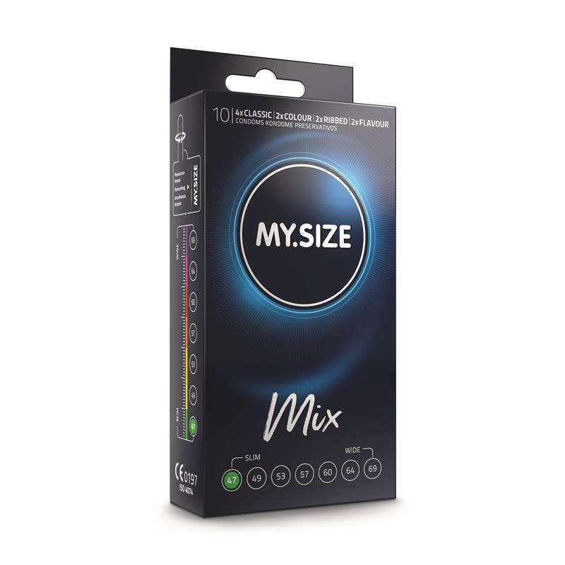 MIX CONDOMS 47 MM 10 UNITS