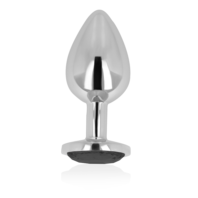 PLUG ANAL COM CRISTAL PRETO 7 CM