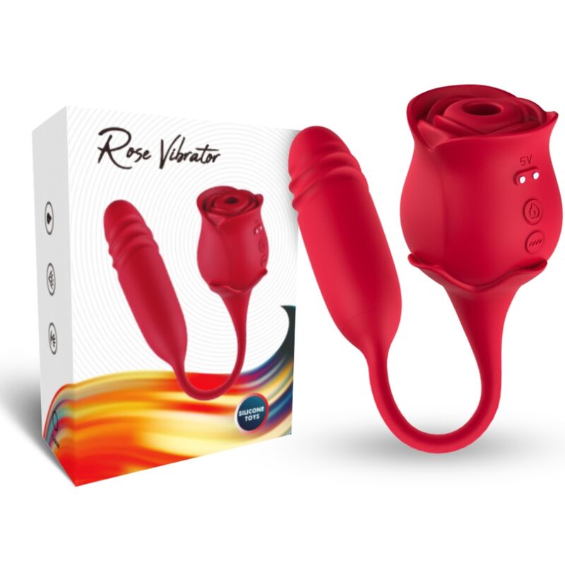 ROSEKNIGTH LAMINDO CLITOR VIBRANTE E VIBRADOR VERMELHO