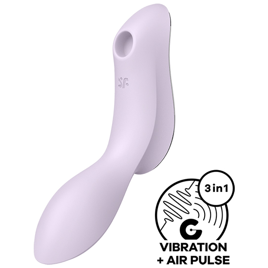 ESTIMULADOR E VIBRADOR  CURVY TRINITY 2 - ROXO