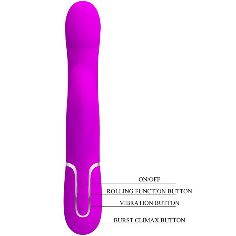 VIBRADOR RABBIT PERLAS VIOLETA 8