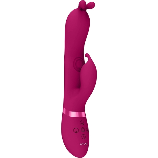 VIVE GADA - VIBRADOR CONEJITO TRIPLE ESTIMULACIÓN - ROSA