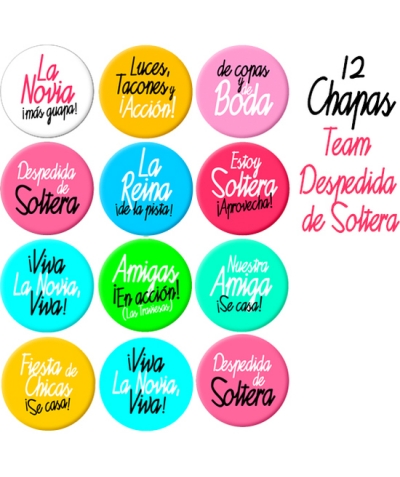 BOLSA DE CHAPAS TEAM BRIDE Equipe de crachás de despedida de solteira (bolsa)