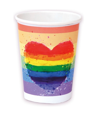 8 VASOS LGBT Copos descartáveis com bandeira lgbt para eventos