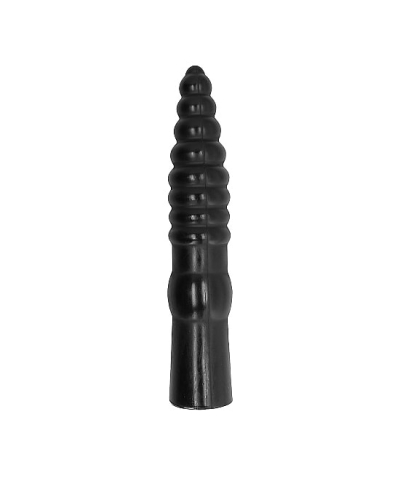 ALL BLACK 33 Dildo alongado com boa estrutura e ranhuras