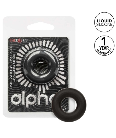 ALPHA ANILLO PROLONG MEDIO NEG Anel de silicone para prolongar ereção.