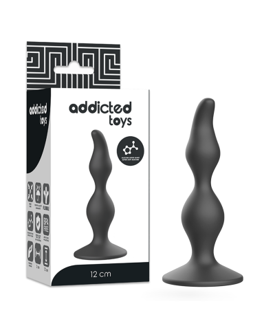 ADDICTED PLUG ANAL CURVO Brinquedo anal para iniciantes, suave e seguro.