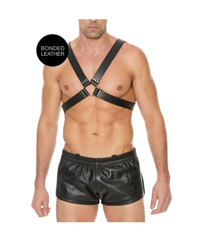 MEN'S LARGE BUCKLE HARNESS Arnês de fivela grande para homem - tamanho único - preto