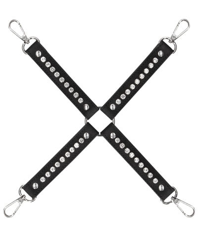 DIAMOND STUDDED HOGTIE Diamond stud tie - preto