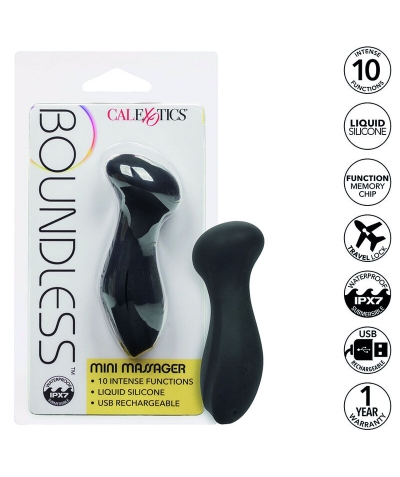 BOUNDLESS MASAJEADOR MINI Massageador compacto potente recarregável com múltiplas funções.