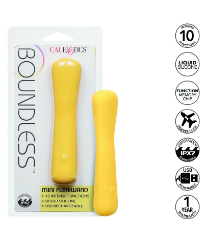 BOUNDLESS MINI WAND FLEXIBLE Mini massajador flexível com múltiplas funções vibratórias.