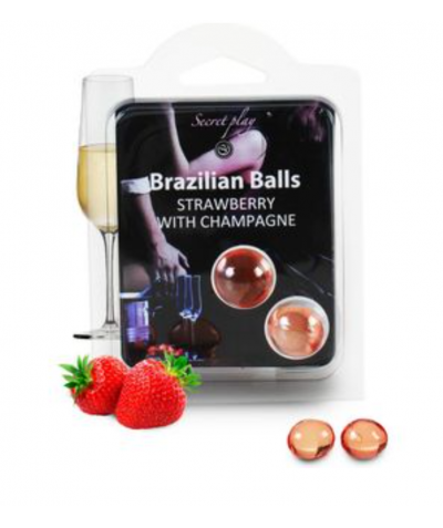 BRAZILIAN BALLS STIMULATING Bolas perfumadas de morango e cava