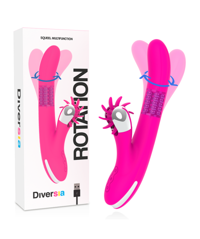 BUNNY_ROTATION 24 CM Vibrador rotativo da diversia: estimula clitóris e ponto g