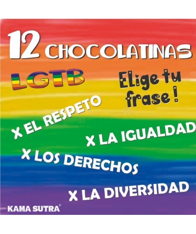 CAJA DE 12 CHOCOLATINAS Tablet
chocolate com chocolate afrodisíaco e bandeira lgbt