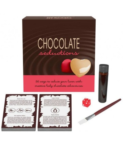 CHOCOLATE SEDUCTIONS Jogo erótico com cobertura de chocolate corporal