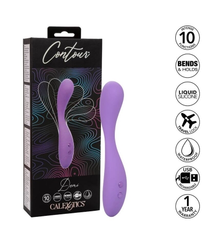 CONTOUR Massageador de silicone com 10 vibrações potentes.