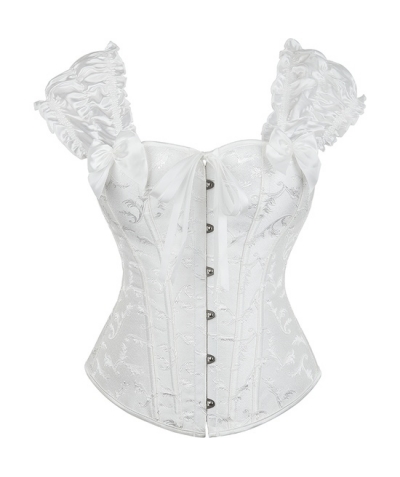 ÁNGELES Corset branco com detalhes elegantes e únicos