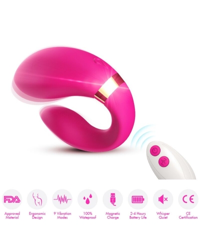 CRESCENT Vibrador desenhado para casais com múltiplos modos.