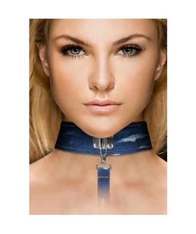 DENIM COLLAR Ai! colar de alça - azul