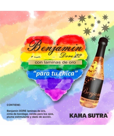 BENJAMÍN DORE KAMASUTRA GIRL Estojo sensual com vinho e acessórios divertidos.