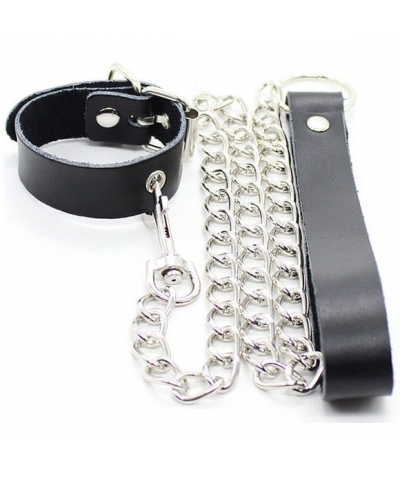 DOMINANTLEASH Colar com corrente para o pênis para jogos sexuais.