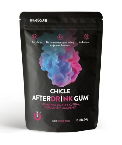 AFTER DRINK Chicletes wug anti-ressaca com vitaminas e extratos