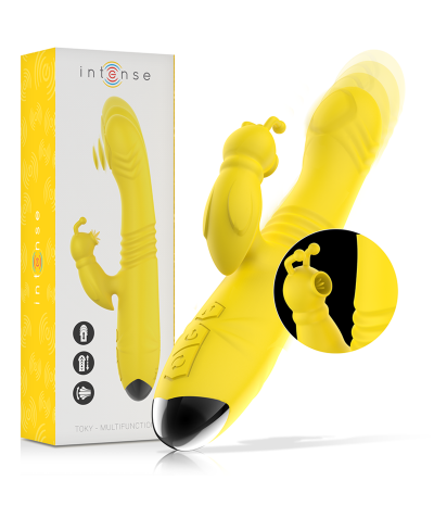 TOKY 2 em 1: vibrador estimulador de ponto g com movimento e sucção do clitóris.