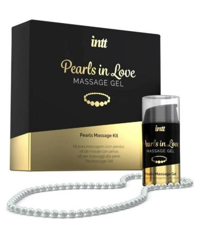 INTT PEARLS IN LOVE MASSAGE GE Massagem e sexo oral - pérolas apaixonadas com colar de pérolas e gel de pérolas