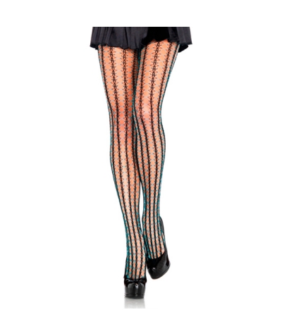 LEG AVENUE WONDERFUL Calcinha leg avenue contrast net preto-neon azul