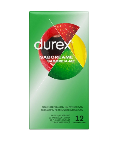 DUREX SABOREAME Preservativos de sabores afrutados varios preservativos com vários sabores frutados