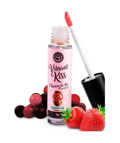 VIBRANT KISS Brilho labial com vibrações para sexo oral.