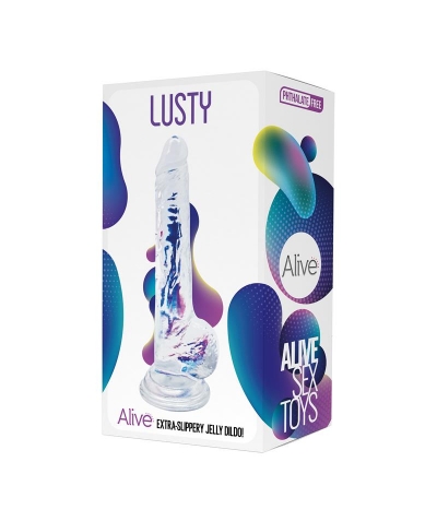 LUSTY Dildo realista transparente de material jelly hipoalergénico

dildo realista transparente