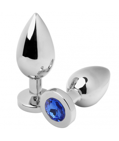 METALHARD ANAL PLUG DIAMOND BL Plug anal de aço com luxuoso cristal