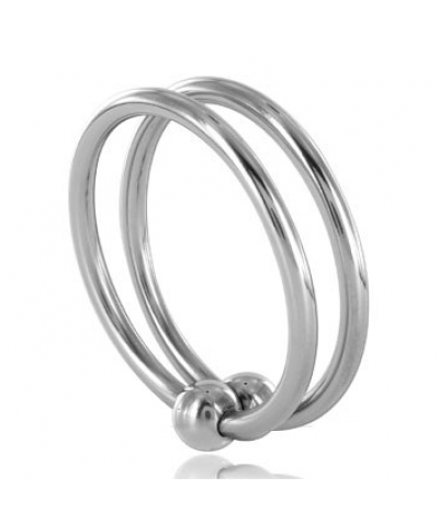 METALHARD DOUBLE GLANS RING 32 Anel peniano duplo de aço para melhorar ereção.