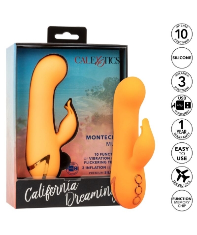 MONTECITO MUSE VIBRADOR RABBIT Estimulador duplo potente, inflação automática, silicone seguro.