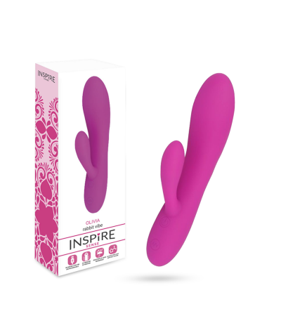 OLIVIA RABBIT Vibrador rabbit de silicona hipoalergênica com 30 funções.